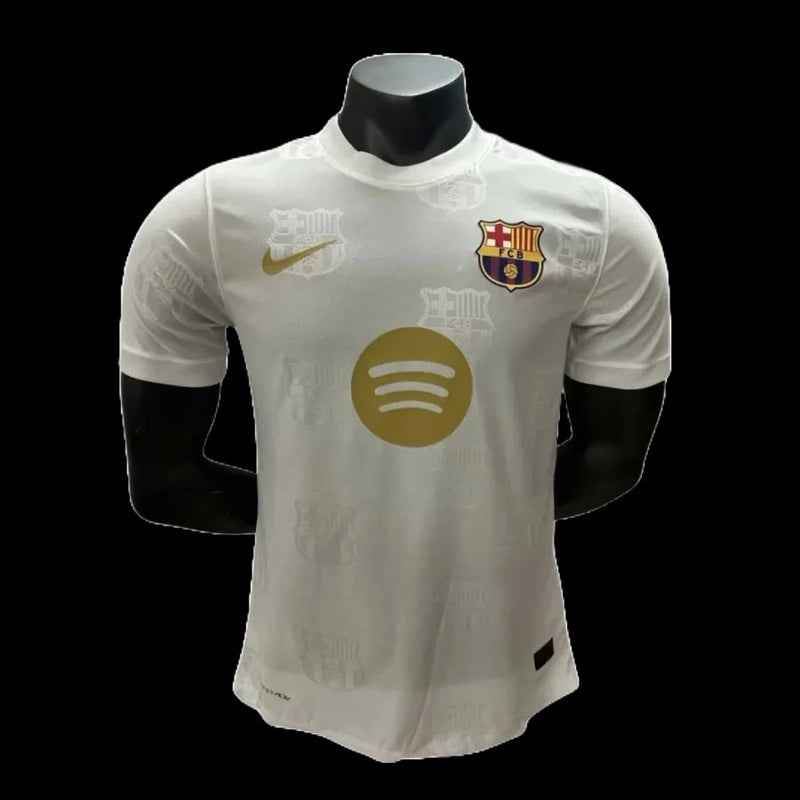 Barcelona Special Edition 25/26 Shirt - Men's Player White and Gold