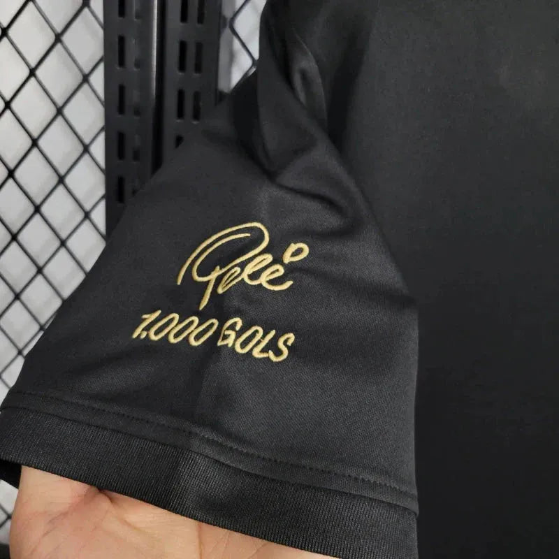 Santista Pelé 1000 Goals Shirt - Men's Black Fan Shirt