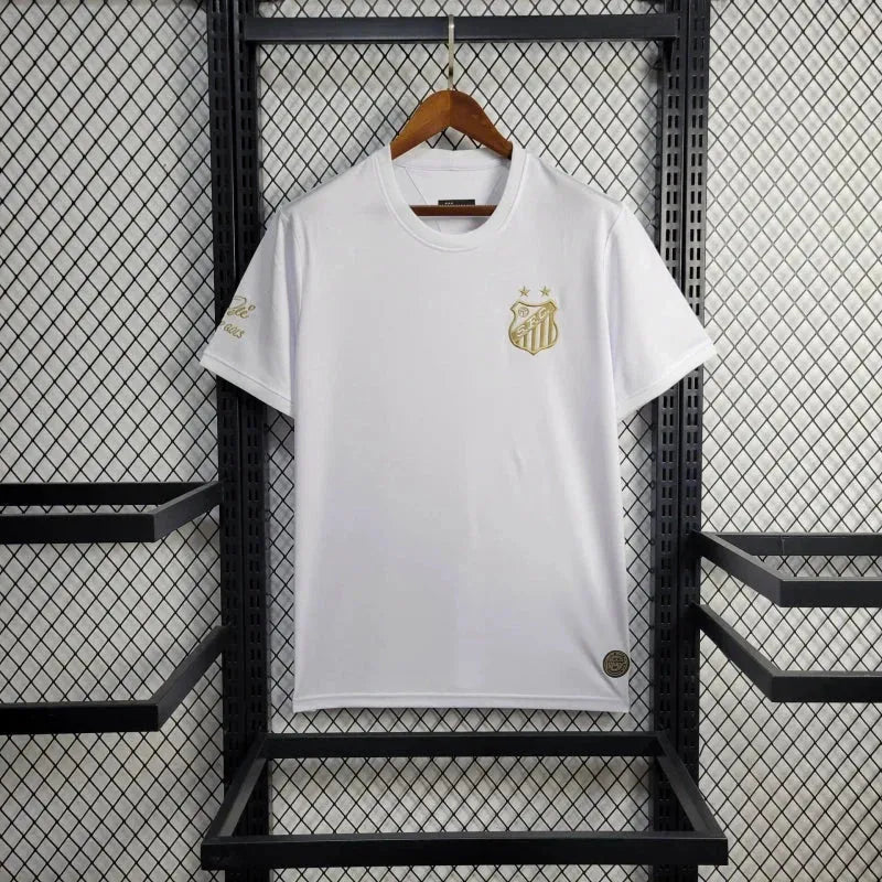 Santista Pelé 1000 Goals Shirt - Men's White Fan Shirt