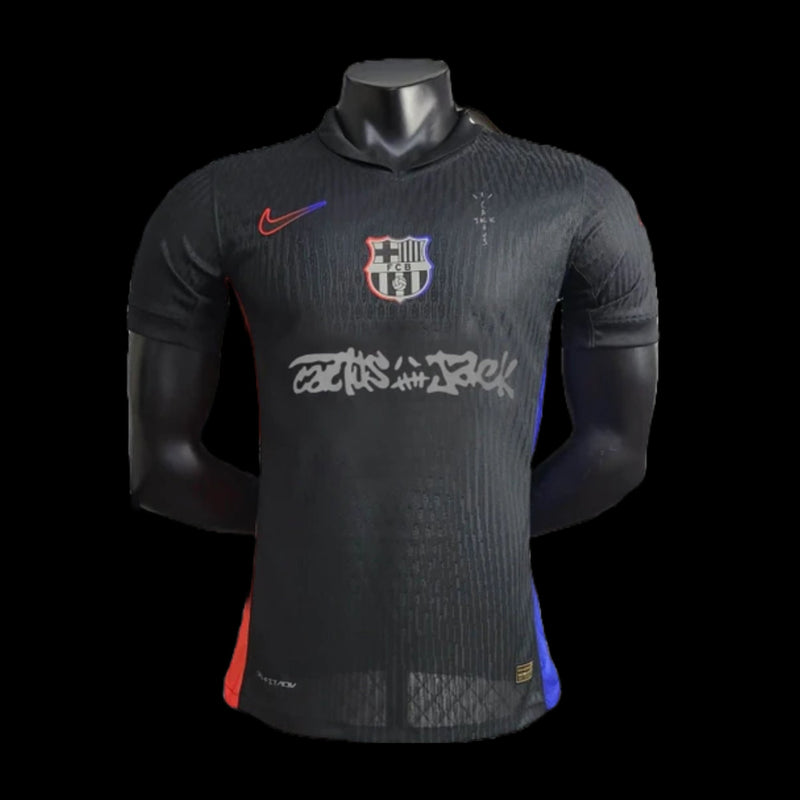 Barcelona TRAVIS SCOTT Away 24/25 Shirt - Mens Player Black
