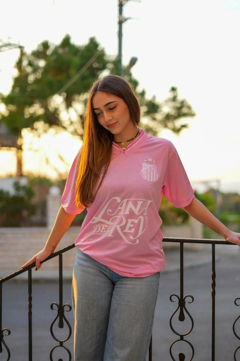 Santista X Lana Del Rey Shirt - Unisex Pink Fan