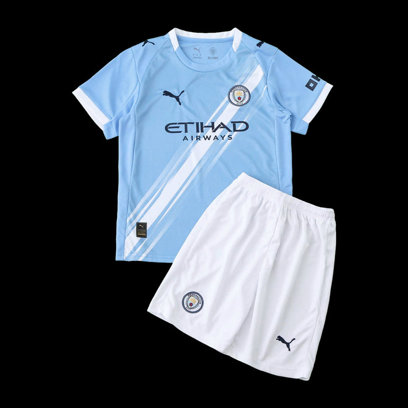Manchester City Home Shirt 25/26 - Kids Fan Shirt Blue