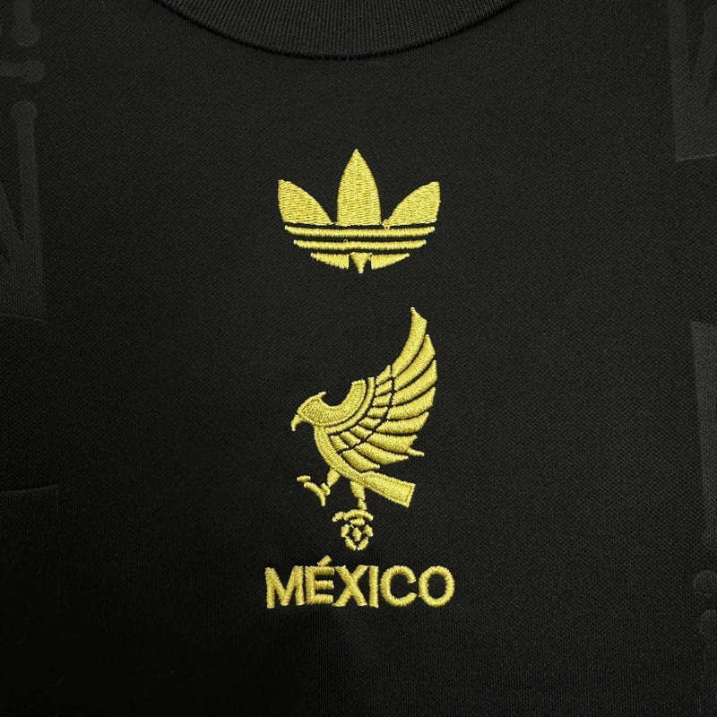 Mexico Gold 25/26 Shirt - Black and Gold Kids Fan Shirt