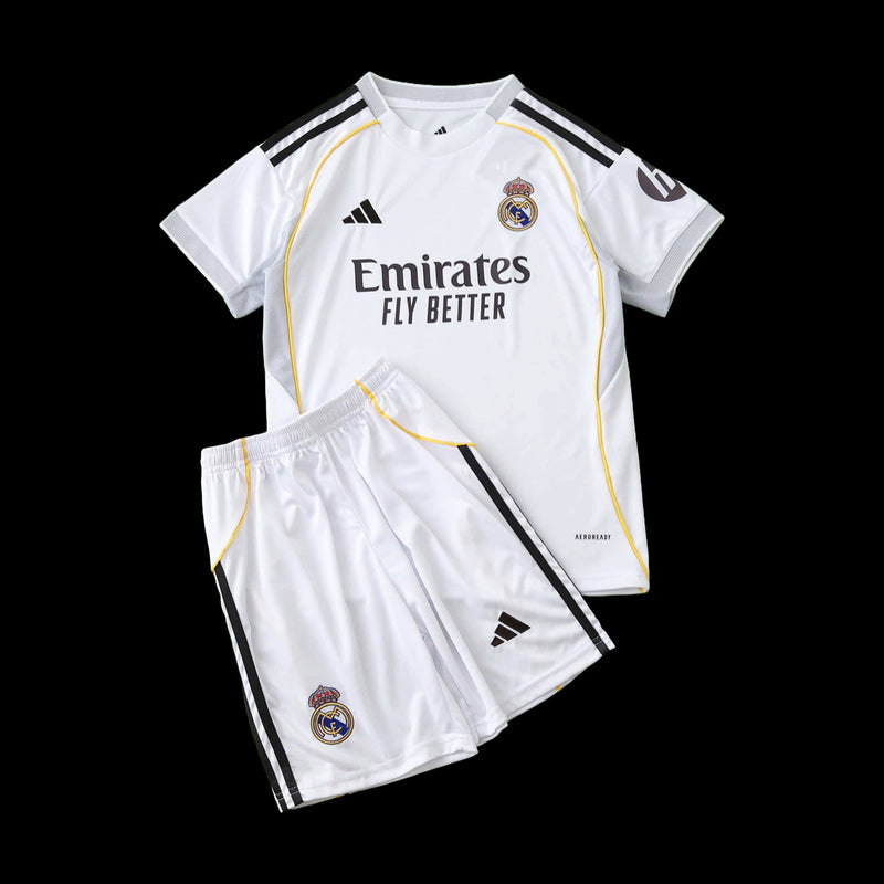 Real Madrid Home Shirt 25/26 - Kids Fan Shirt White
