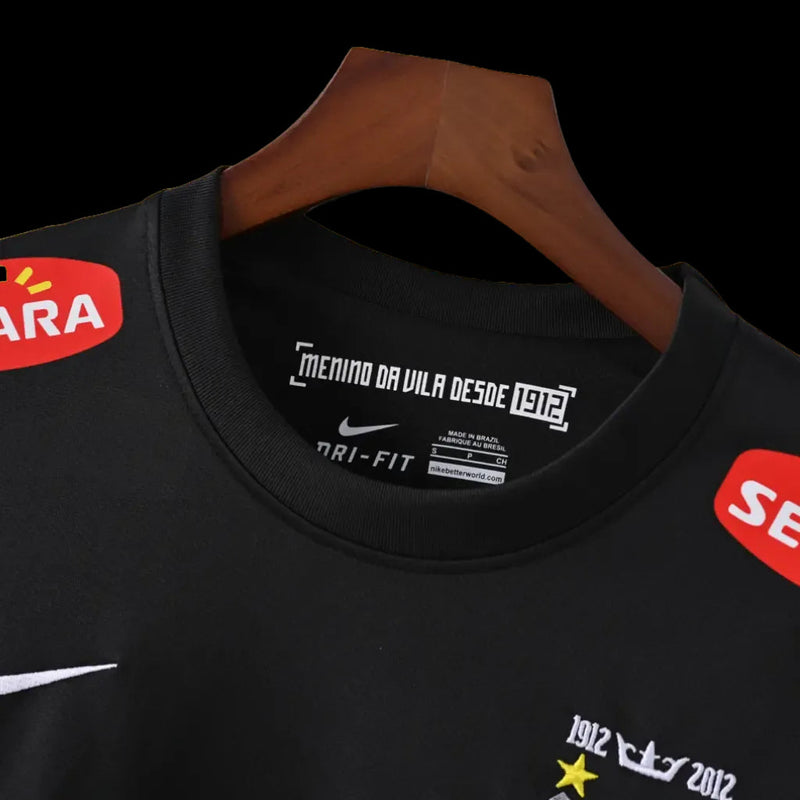 Santista Home Retro Shirt 2011/12 - Men's Fan Shirt - Black