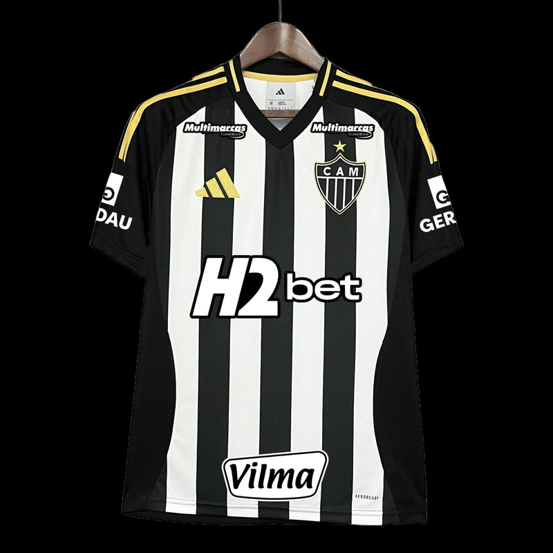 Atlético Mineiro Home Shirt 25/26 - Men's Striped Fan Shirt + Sponsorships