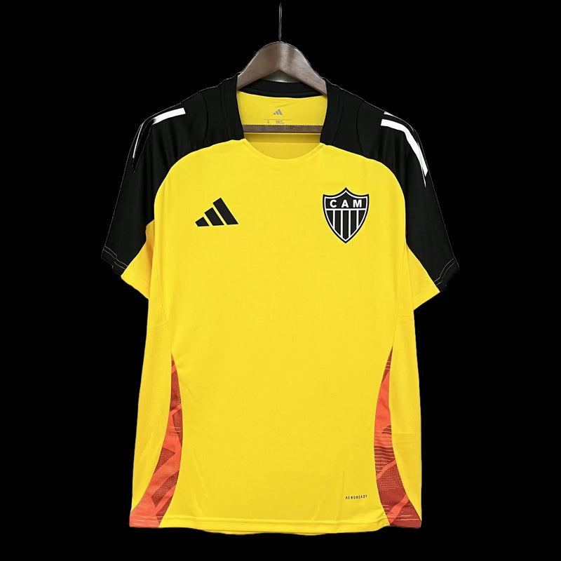 Atlético Mineiro Training Shirt 25/26 - Men's Supporter Yellow + Sponsorships