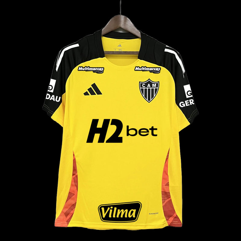 Atlético Mineiro Training Shirt 25/26 - Men's Supporter Yellow + Sponsorships