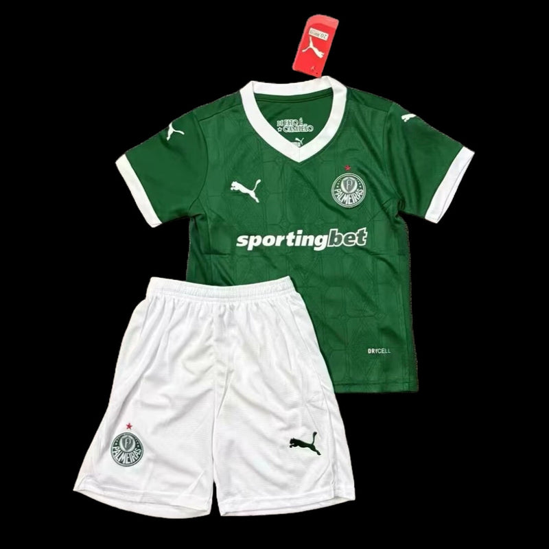 Palmeiras Home Shirt 25/26 - Green Children's Fan Shirt