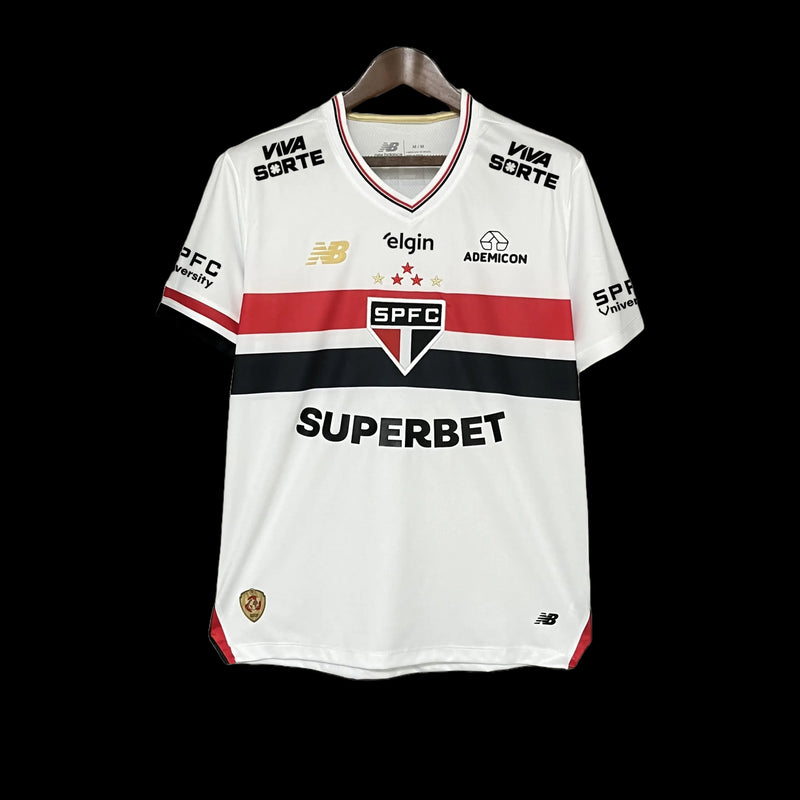 São Paulo Home Shirt 25/26 - Men's White Fan Shirt + Sponsorships