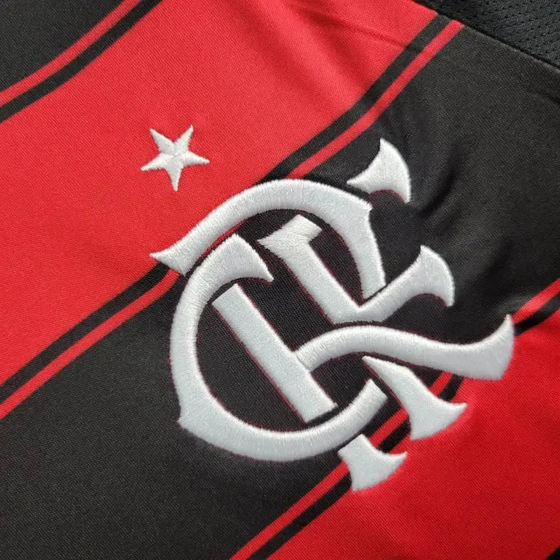 Flamengo Home Shirt 25/26 - Kids Fan Black and Red