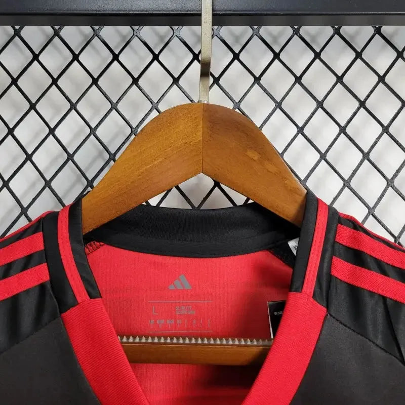 Flamengo Home Shirt 25/26 - Kids Fan Black and Red