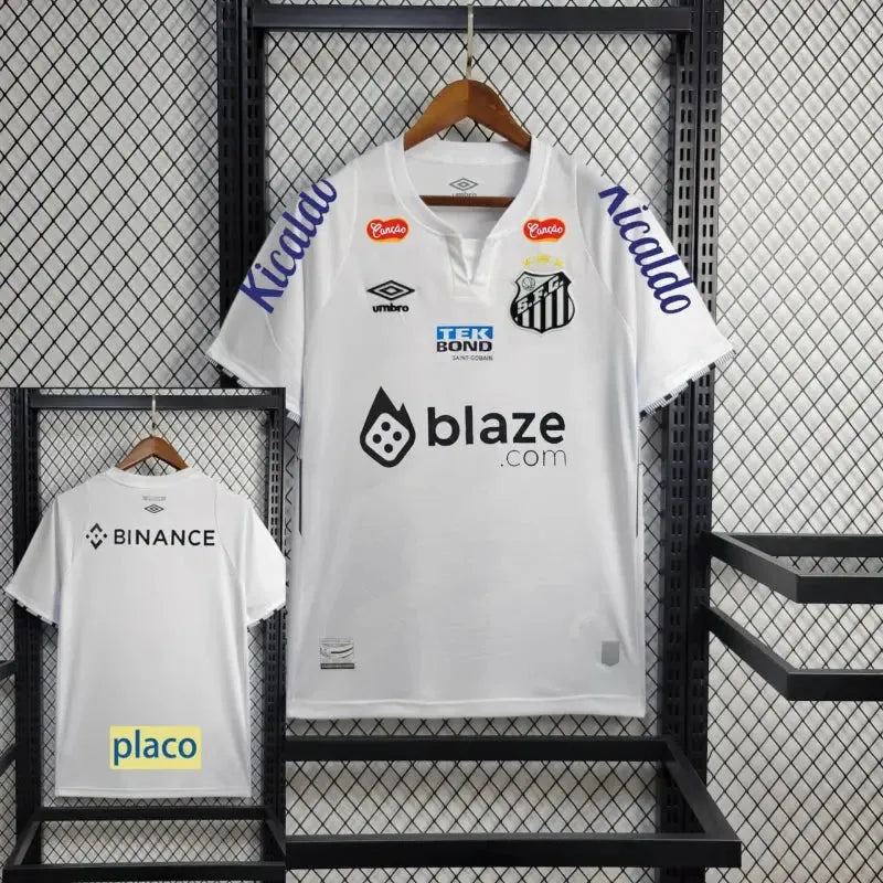 Santista Home Shirt 24/25 - Men's White Fan Shirt + Sponsorships