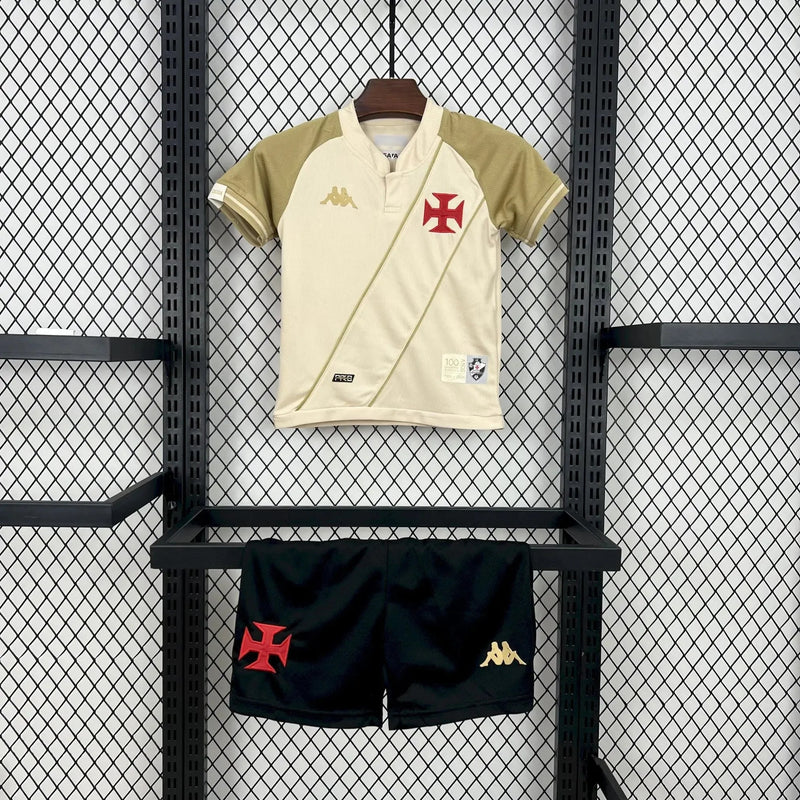 Vasco da Gama Third Away Shirt 24/25 - Children's Fan Shirt White and Gold