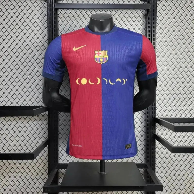 Barcelona COLDPLAY Home 24/25 Shirt - Men's Player Blue and Red