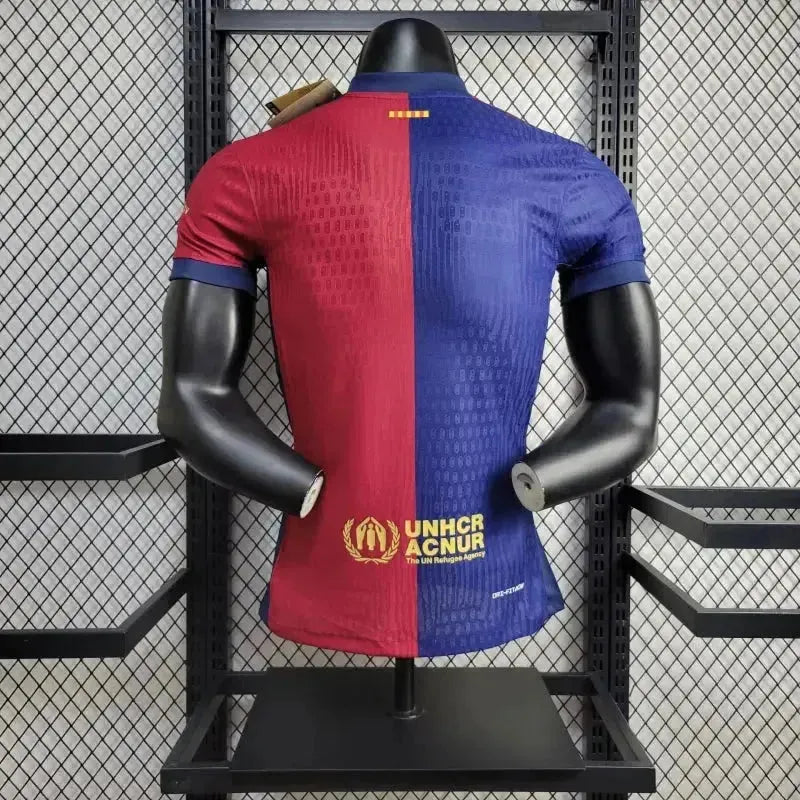 Barcelona COLDPLAY Home 24/25 Shirt - Men's Player Blue and Red