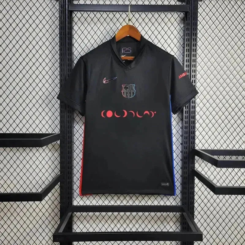 Barcelona COLDPLAY Away 24/25 Shirt - Men's Fan Black