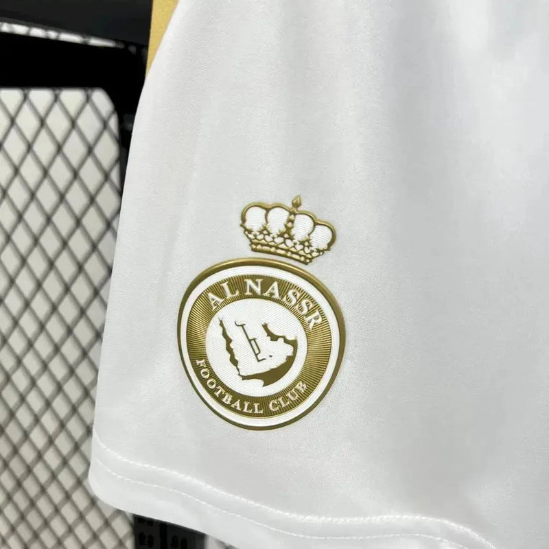 Al-Nassr Third Away Shirt 24/25 - Kids Fan White and Gold