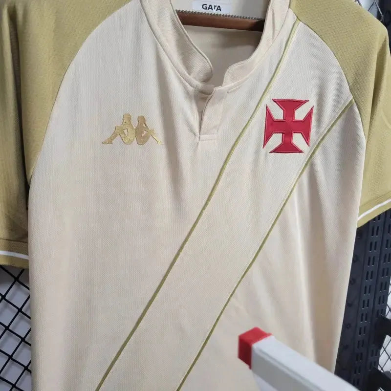 Vasco Third Away Shirt 24/25 - Men's White and Gold Fan Shirt + Sponsorships