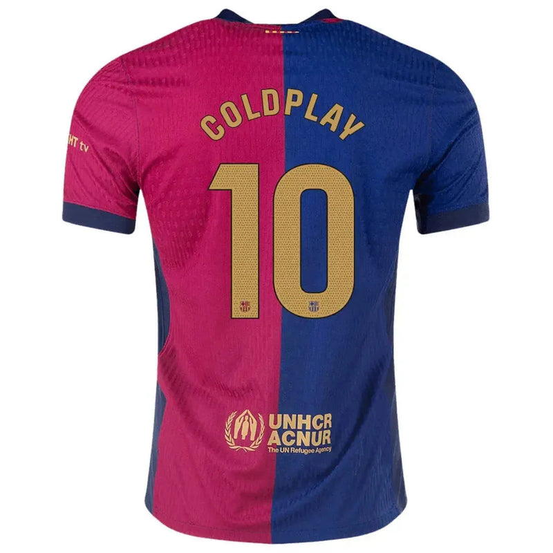 Barcelona COLDPLAY Home 24/25 Shirt - Men's Fan Blue and Red