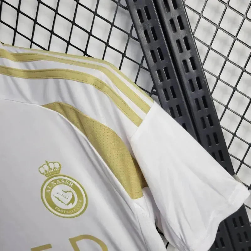 Al-Nassr Third Away Shirt 24/25 - Men's White and Gold Fan Shirt