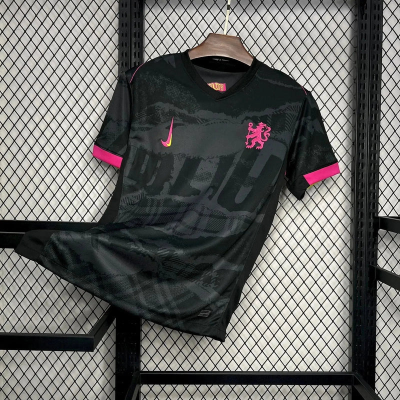 Chelsea Third Away Shirt 24/25 - Men's Fan Black and Pink