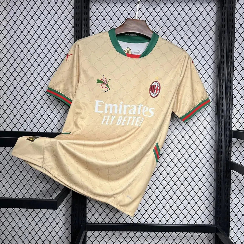 AC Milan GUCCI 24/25 Edition Shirt - Men's Fan Beige