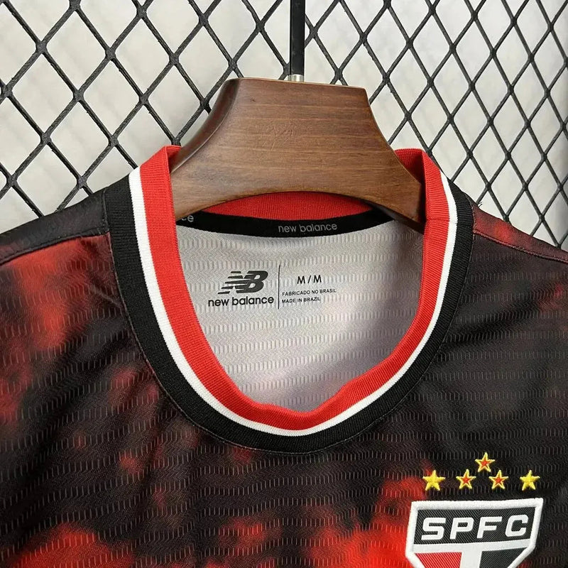 São Paulo Third 24/25 Women's Fan Shirt - Black and Red