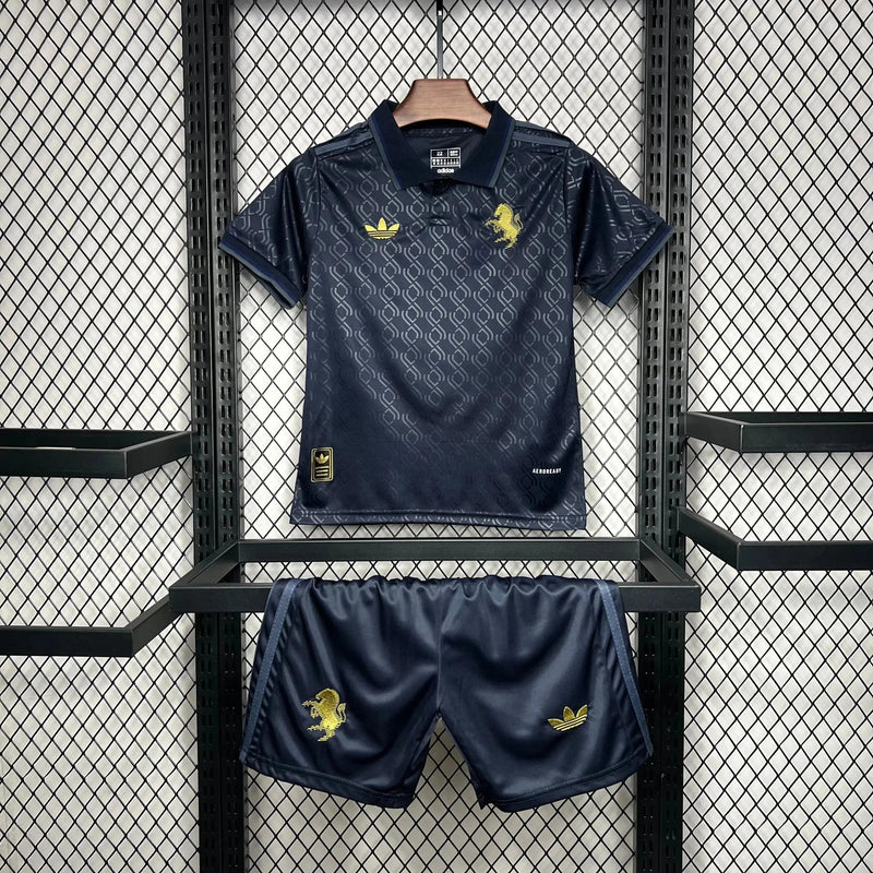 Juventus Third Away Shirt 24/25 - Kids Fan Dark Blue and Gold