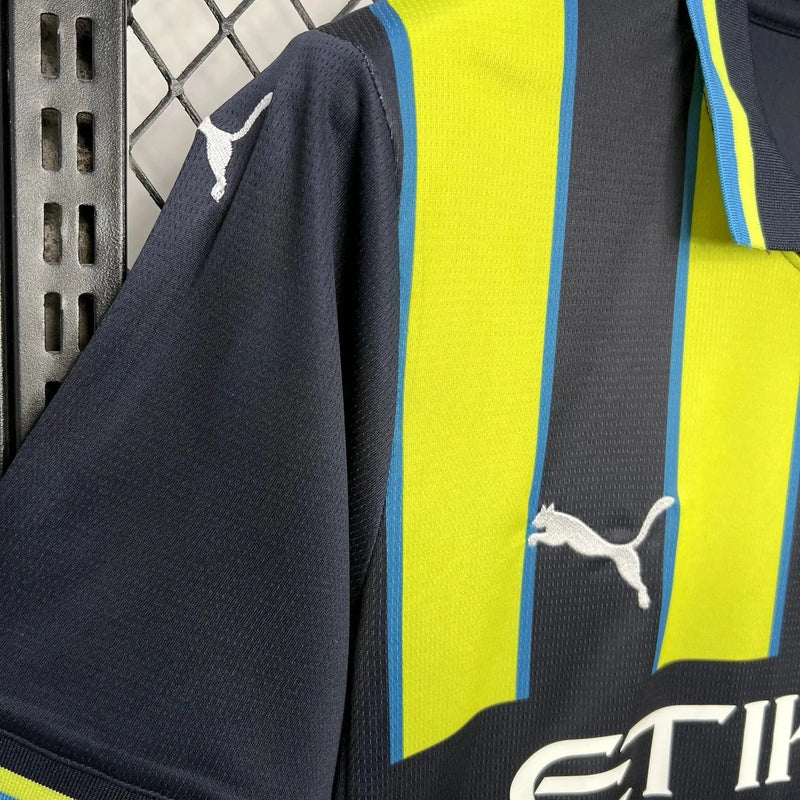 Manchester City Away Shirt 24/25 - Men's Fan Black and Green