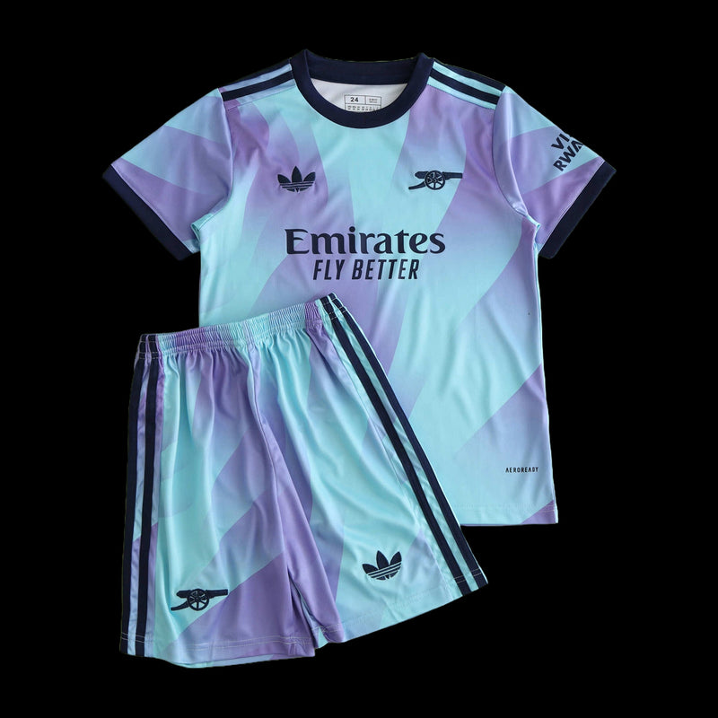 Arsenal Third Away Shirt 24/25 - Purple Kids Fan Shirt