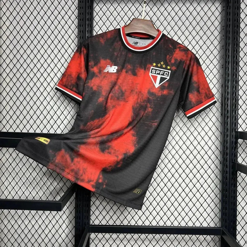 São Paulo Third 24/25 Shirt - Men's Fan Black and Red
