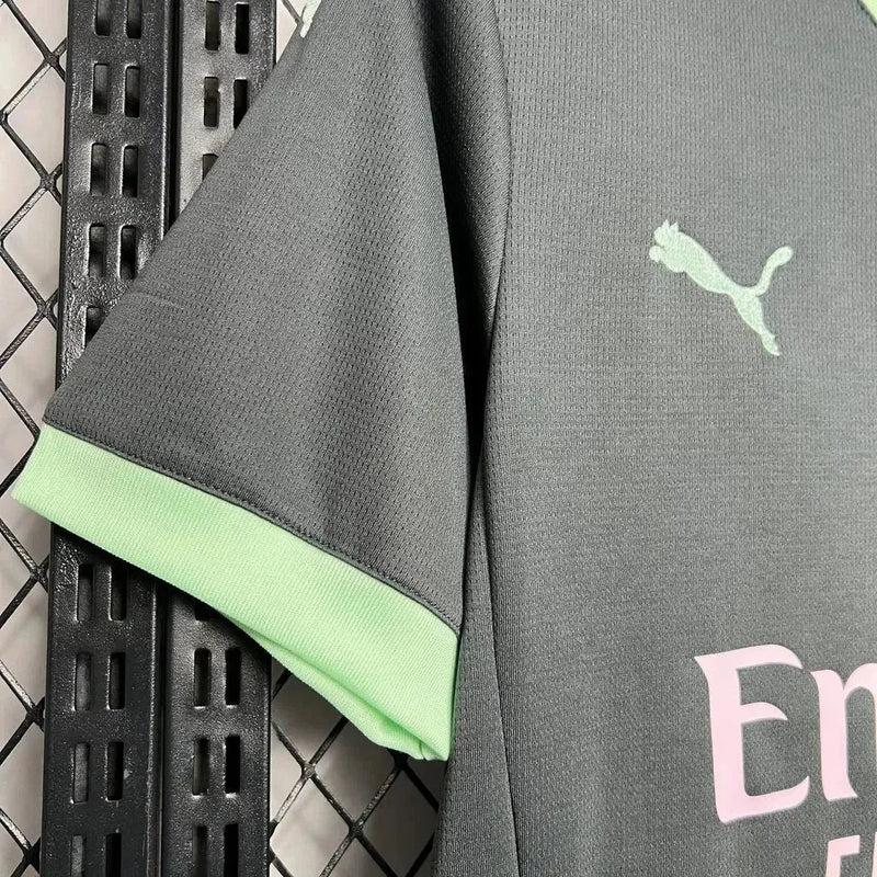 AC Milan Away Third Shirt 24/25 - Men's Fan Shirt Black and Green