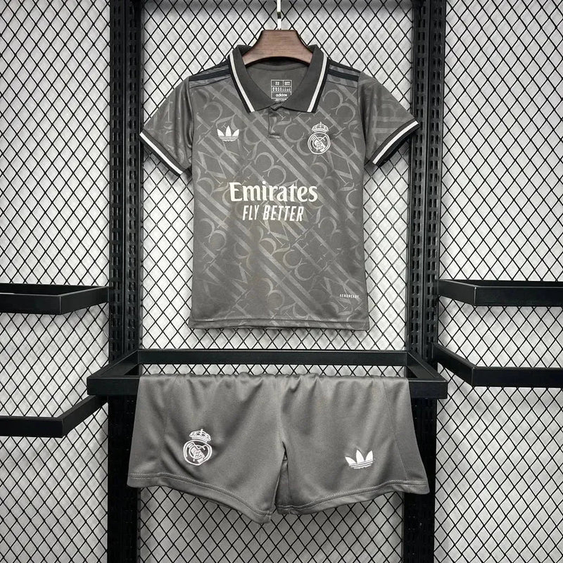 Real Madrid Third Shirt 24/25 - Kids Fan Shirt Grey