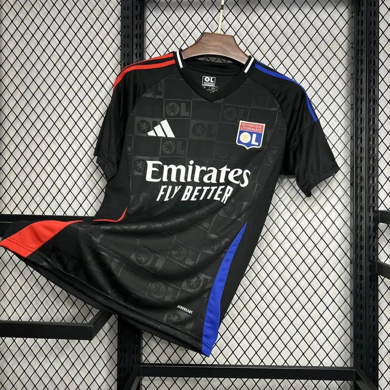 Lyon Away Shirt 24/25 - Men's Fan Black