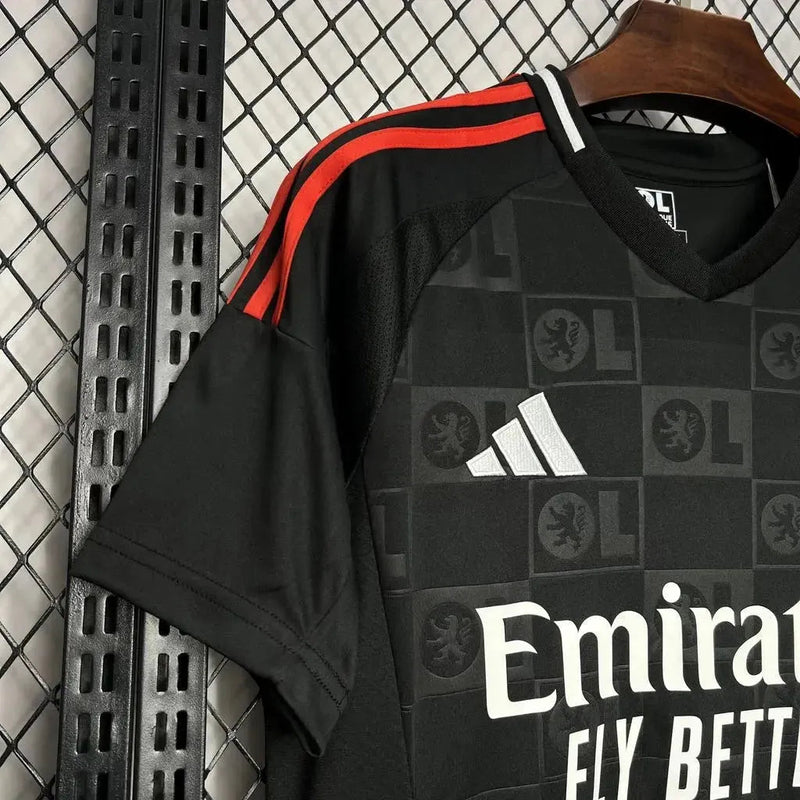 Lyon Away Shirt 24/25 - Men's Fan Black
