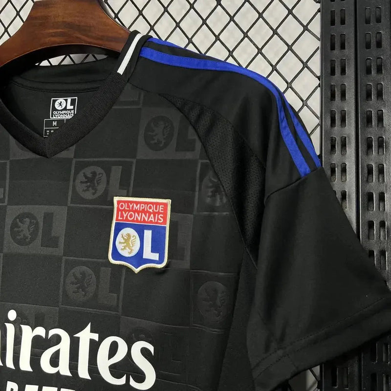 Lyon Away Shirt 24/25 - Men's Fan Black