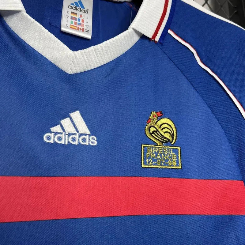 France Retro Home Shirt 1998 - Men's Fan Shirt Blue
