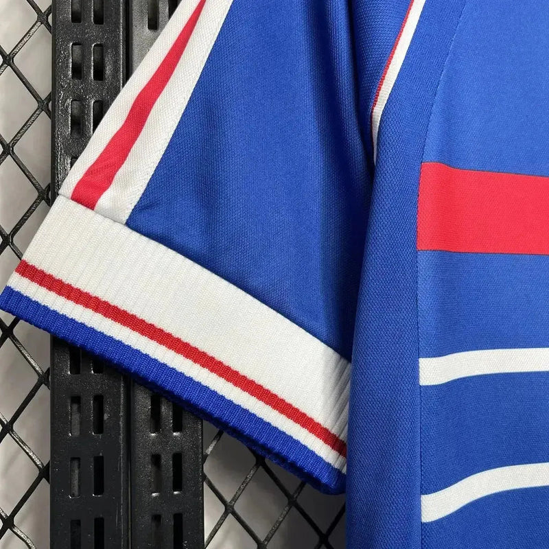 France Retro Home Shirt 1998 - Men's Fan Shirt Blue