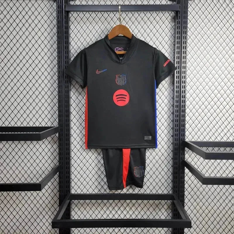 Barcelona Away Shirt 24/25 - Kids Fan Shirt Black