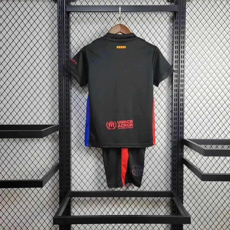Barcelona Away Shirt 24/25 - Kids Fan Shirt Black