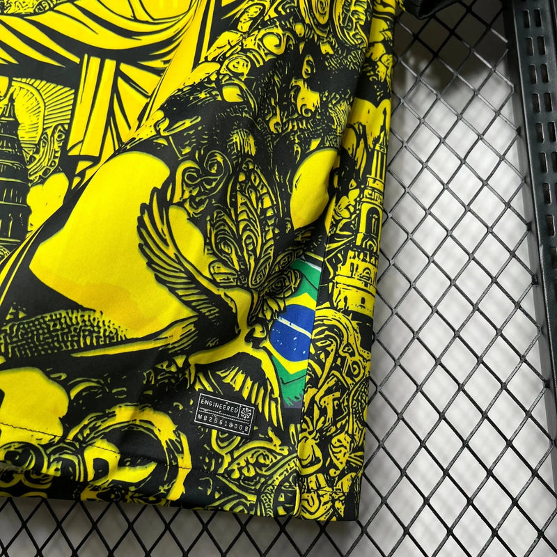 Brazil Special Edition Christ the Redeemer Shirt - Men's Fan Yellow
