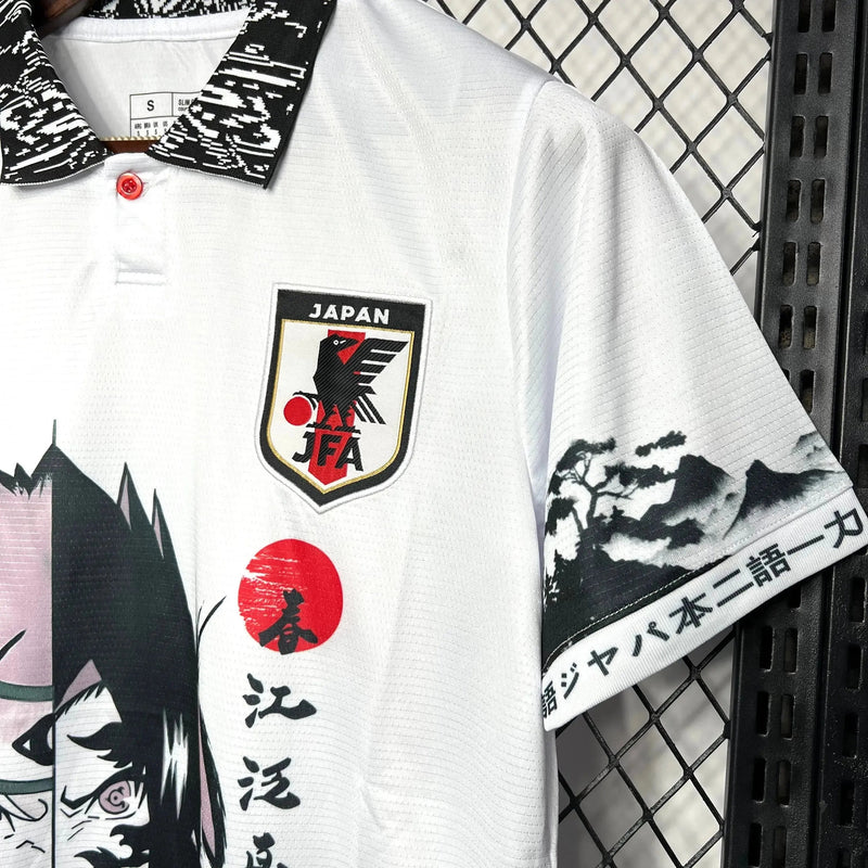 Japan Edition Uzumaki Naruto &amp; Uchiha Sasuke 24/25 Shirt - White Men's Fan Shirt