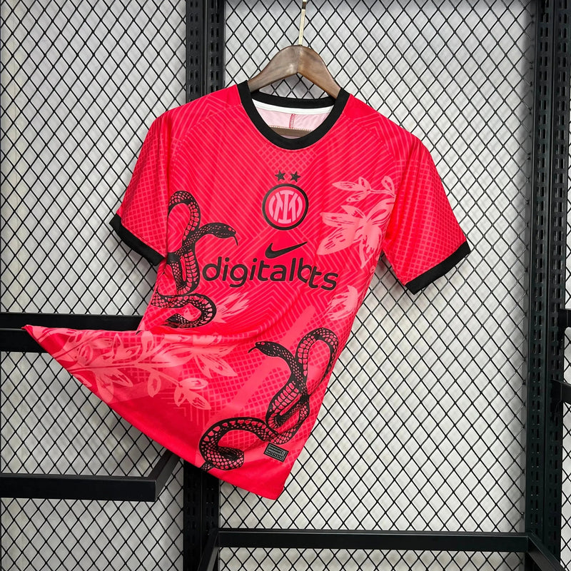 Inter Milan 24/25 Special Edition Men's Fan Shirt Pink/Red Dragon