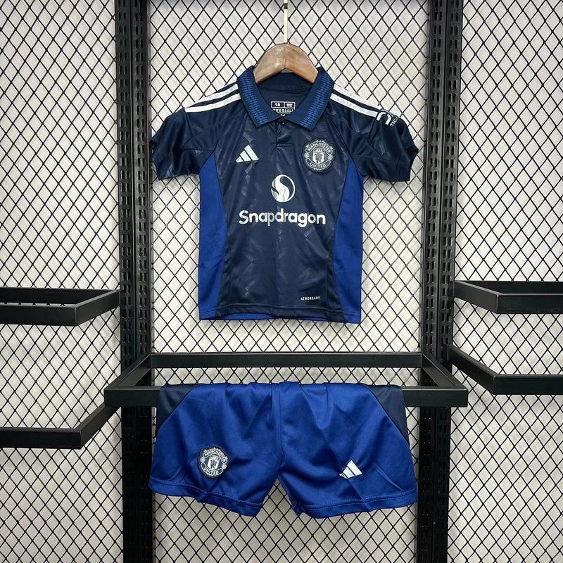Manchester United Away Shirt 24/25 - Kids Fan Blue