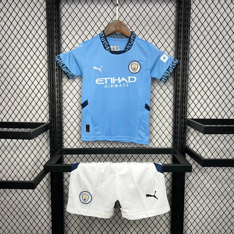 Manchester City Home Shirt 24/25 - Kids Fan Shirt Blue