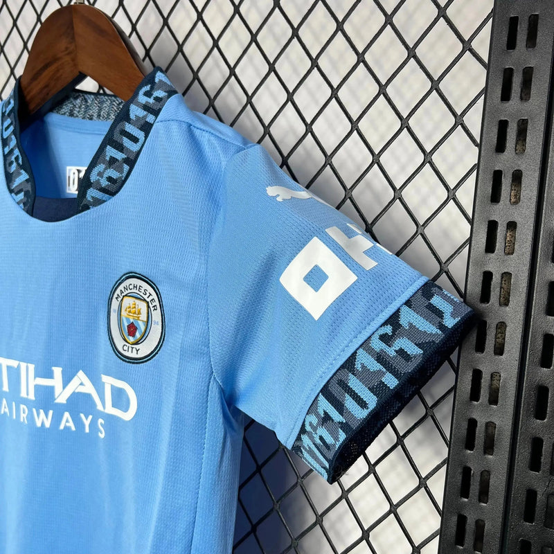 Manchester City Home Shirt 24/25 - Kids Fan Shirt Blue