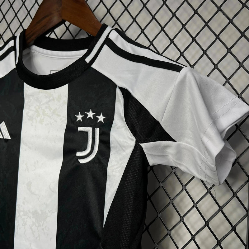 Juventus Home Shirt 24/25 - Kids Fan Shirt Black and White