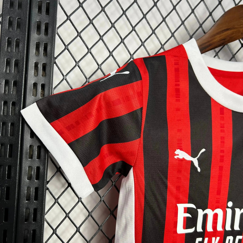 AC Milan Home Shirt 24/25 - Kids Fan Shirt Red