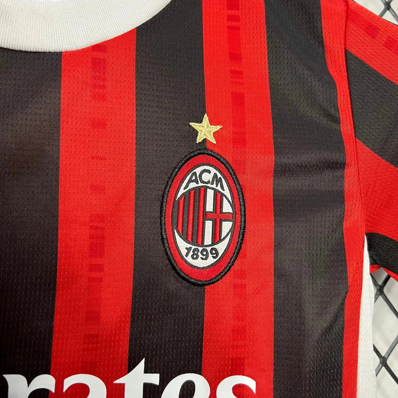 AC Milan Home Shirt 24/25 - Kids Fan Shirt Red